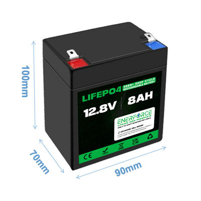 Batería recargable de 12V 8Ah LiFePO4 LFP para energía solar Energía de iluminación