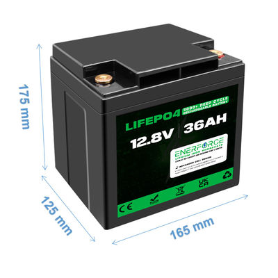 Batería de litio recargable de 36Ah 12V LiFePO4 para herramientas eléctricas y juguetes eléctricos