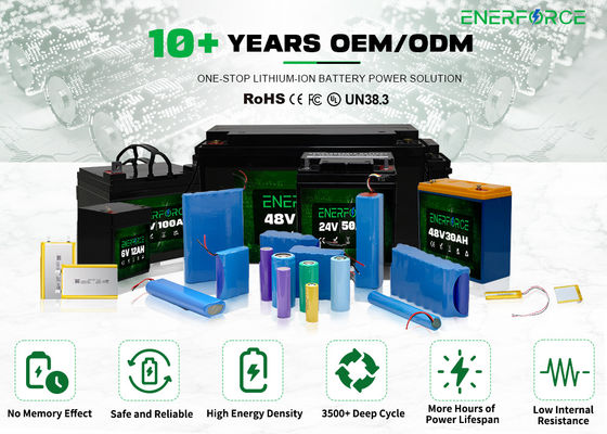 6V 6Ah Lifepo4 Batería de iones de litio Batería de almacenamiento de energía recargable