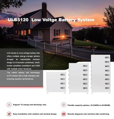OEM 51.2V 10KW Lifepo4 Batería de litio acumulable para el sistema de energía solar