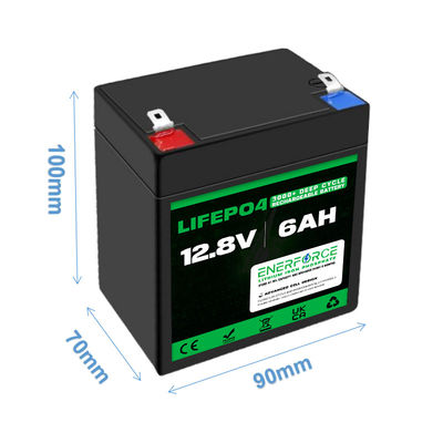 12V 6Ah Lifepo4 Batería para Fishfinder Scooters para niños Juguetes Ruedas eléctricas