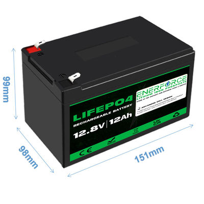 12V 12Ah LiFePO4 Batería con BMS para cortador de césped UPS Scooter
