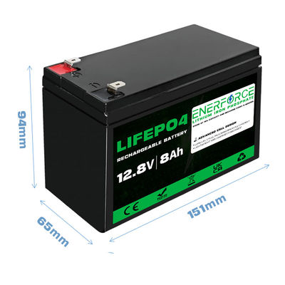 Batería de 8Ah 12V LiFePO4 para sistemas de energía solar y eólica y UPS de respaldo