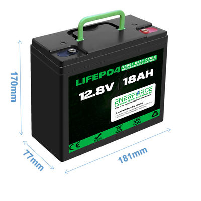 Batería recargable de 12V 18Ah LiFePO4 para triciclos eléctricos Vehículos de baja velocidad