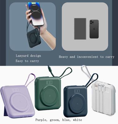 Banco de energía móvil inalámbrico compacto 15000mAh 20000mAh OEM con pantalla LED