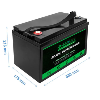 Batería de litio fosfato LFP 24V 50Ah Lifepo4 Batería para carrito de golf y barco