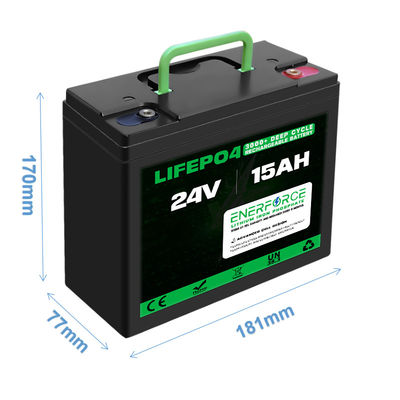 15AH 24V LFP Batería para la movilidad Scooter Go Kart Golf Cart Goped