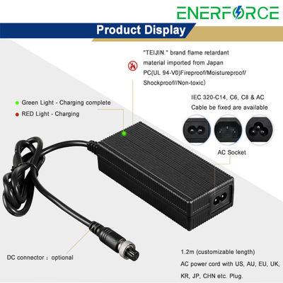 Accesorios de batería de litio OEM 60V Cargador de batería de litio para scooter eléctrico Ebike