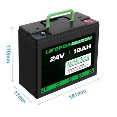 10h 24V LiFePO4 Batería de ciclo profundo Batería de litio para energía solar