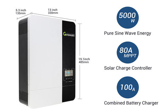 Growatt SPF3500ES SPF5000ES Inversor solar de 48 V fuera de la red para sistemas de paneles solares de 5kVA y 5kW