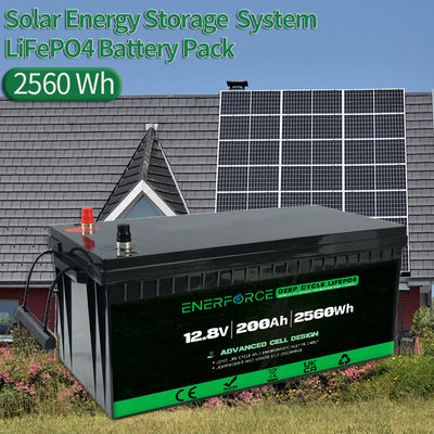 12.8V 100Ah LiFePO4 Batería Enerforce OEM Larga vida útil para sistemas solares y de respaldo